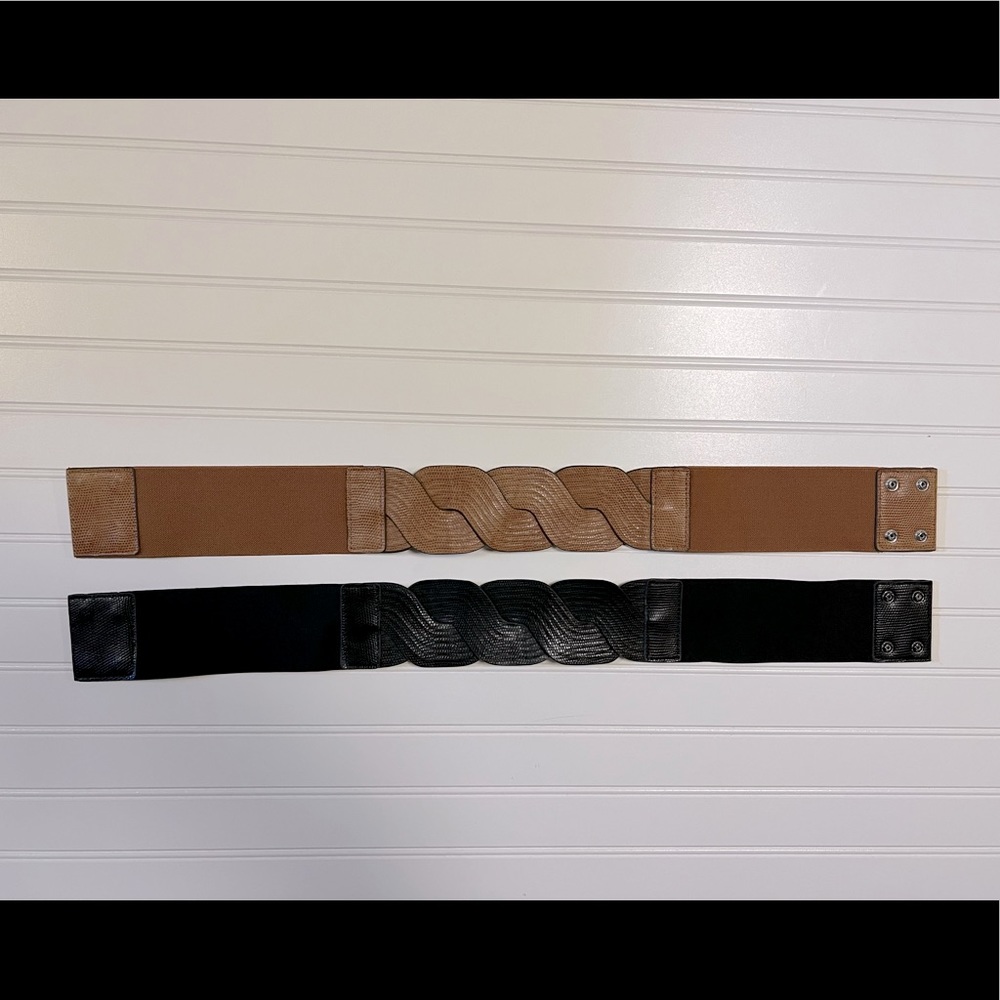 Like New(Set Of 2) Bcbgmaxazria Stretch Belts -Xs - image 5